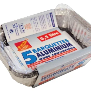 barquettes alu 0,5 L avec couvercles