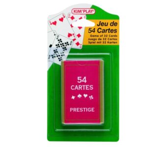 jeu de 54 cartes sur blister