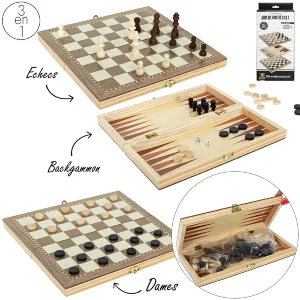 Jeu en bois 3 en 1
