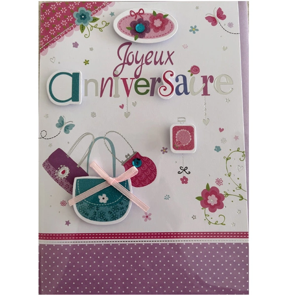 Carte anniversaire fleurs - Rodrigues SA