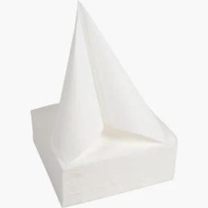 serviettes en papier blanches 38x38