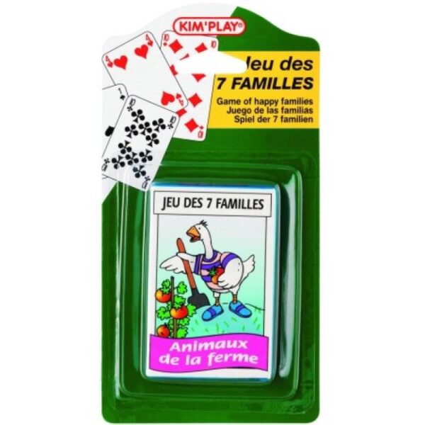 jeu de 7 familles sur blister