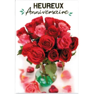 carte anniversaire fleurs
