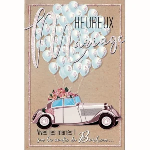 carte heureux mariage
