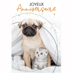 carte anniversaire animaux