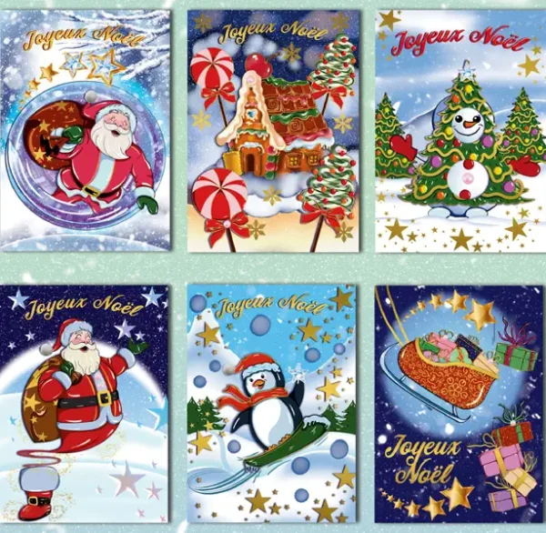 assortiment carte Joyeux Noël et bonne année