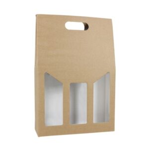 boite pour 3 bouteilles kraft