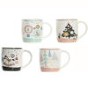 mug en porcelaine décor sapins de Noël