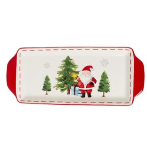 plat à bûche décor Noël