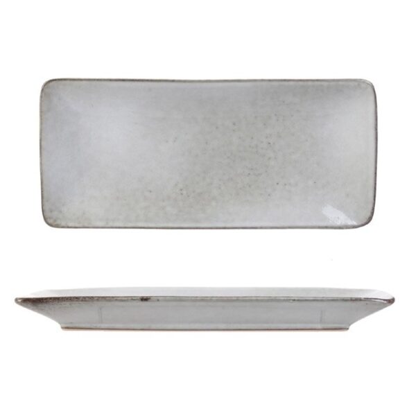 coupelle rectangulaire en céramique grise