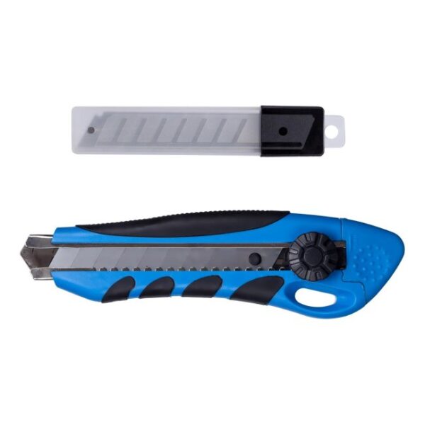 cutter bleu avec lames de rechange