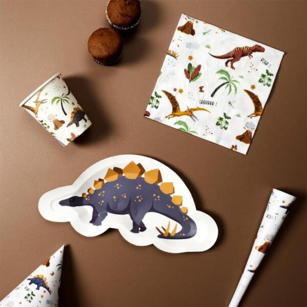 assiette en carton dino x 6