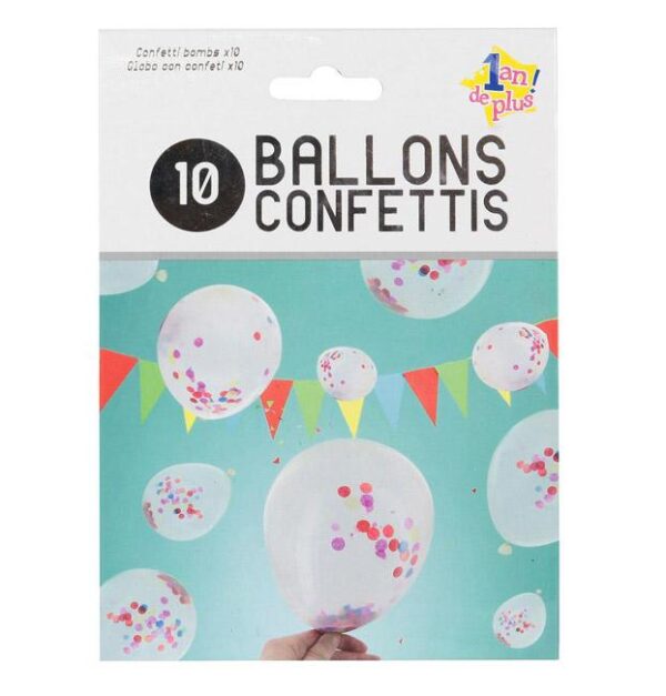 pochette de ballons avec confettis