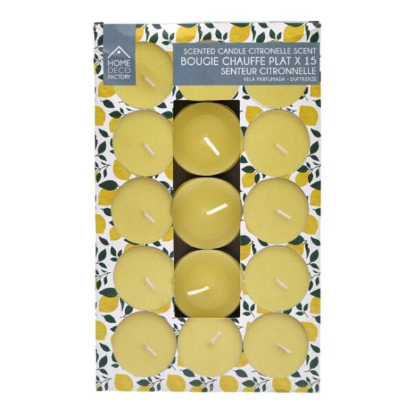 15 bougies chauffe plat à la citronnelle