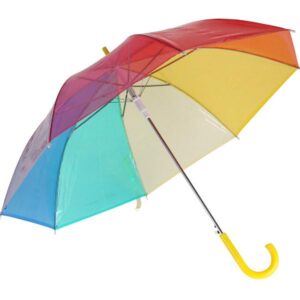parapluie multicolore transparent