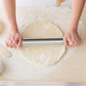 Rouleau à patisserie bois et inox