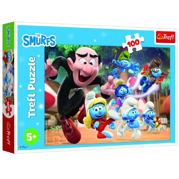 puzzle 100 pièces schtroumpfs