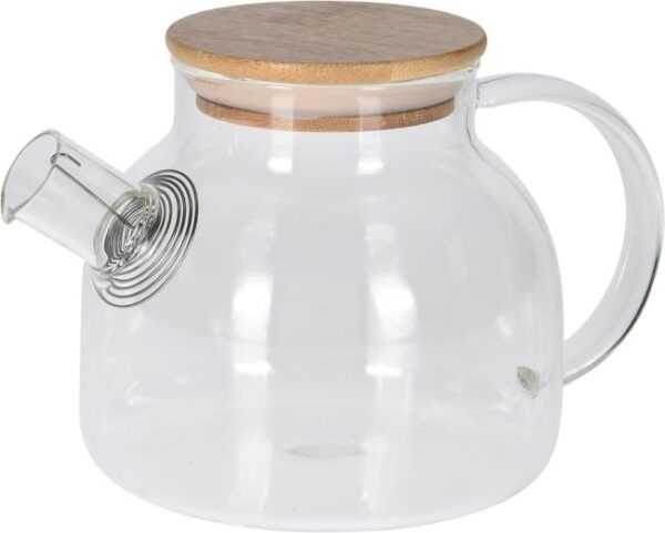 théière en verre avec filtre