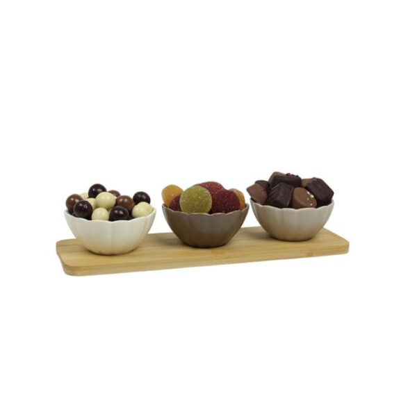 plateau apéritif avec 3 pots