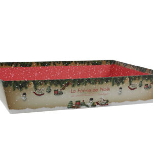 Corbeille carton rectangulaire noel