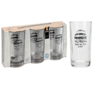 set de 3 verres brasserie