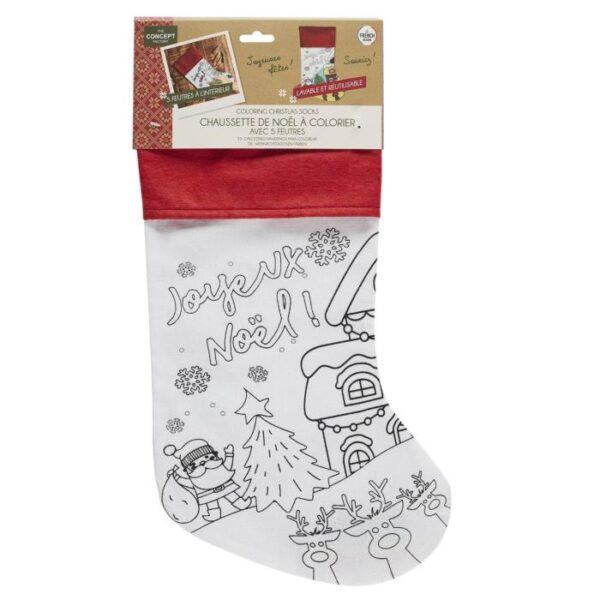 Chaussette Noël à colorier – Image 4