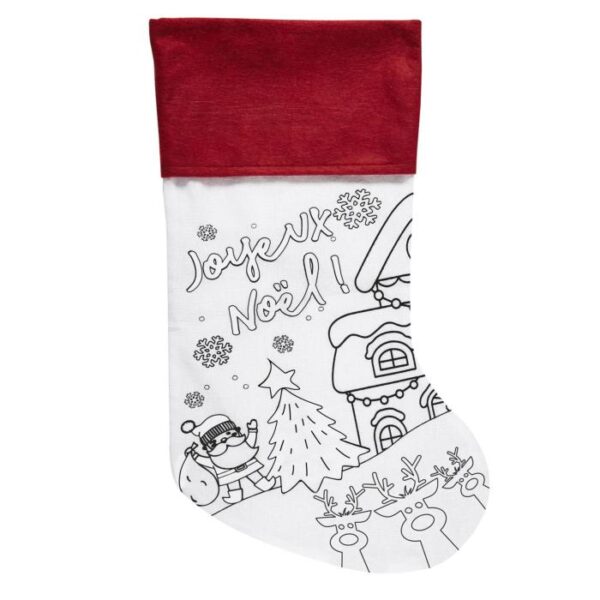 Chaussette Noël à colorier – Image 2
