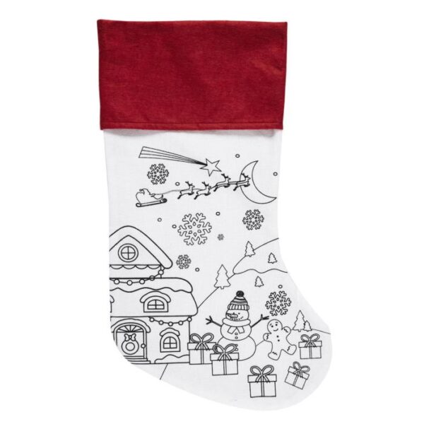 chaussette de Noël à colorier