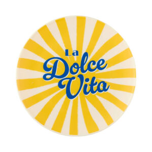 assiette plastique dolce vita jaune