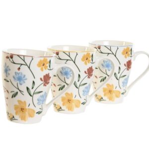 mug en porcelaine décor floral