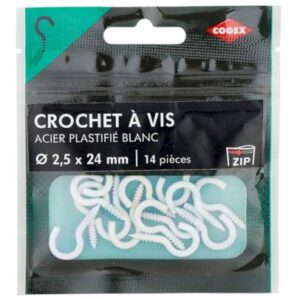 Crochet plastifié x 14