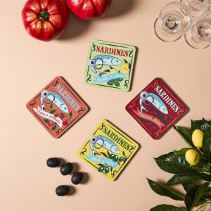 Dessous de verre boite de sardines