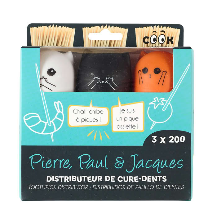 Distributeur de piques en forme de chat display