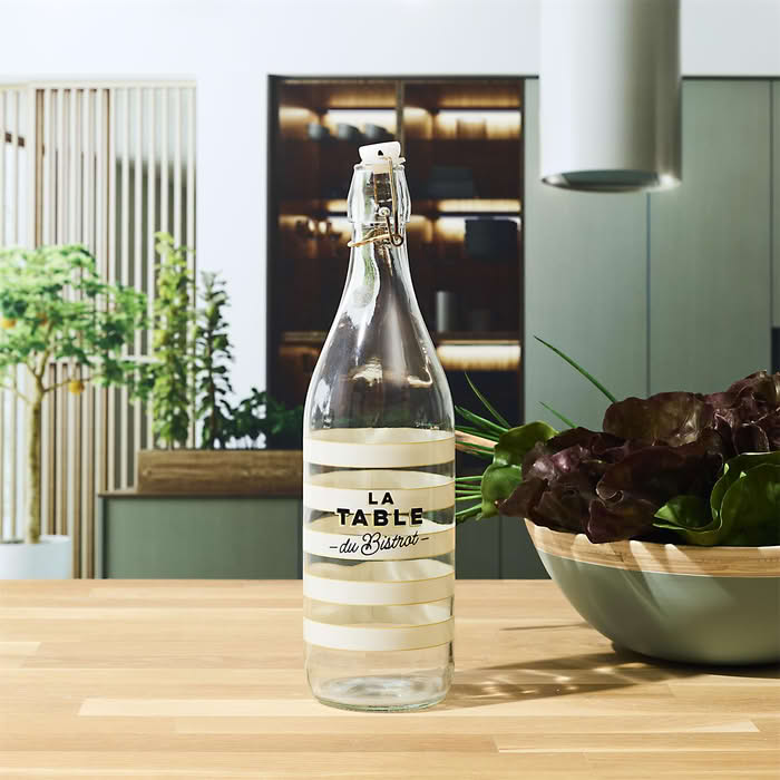 Bouteille en verre bistrot