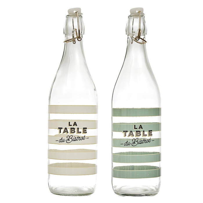 Bouteille en verre bistrot