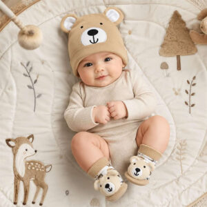 chaussettes et bonnet pour bébé garçon