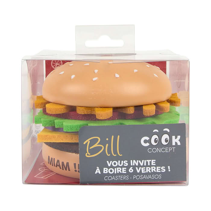 Dessous de verre hamburger