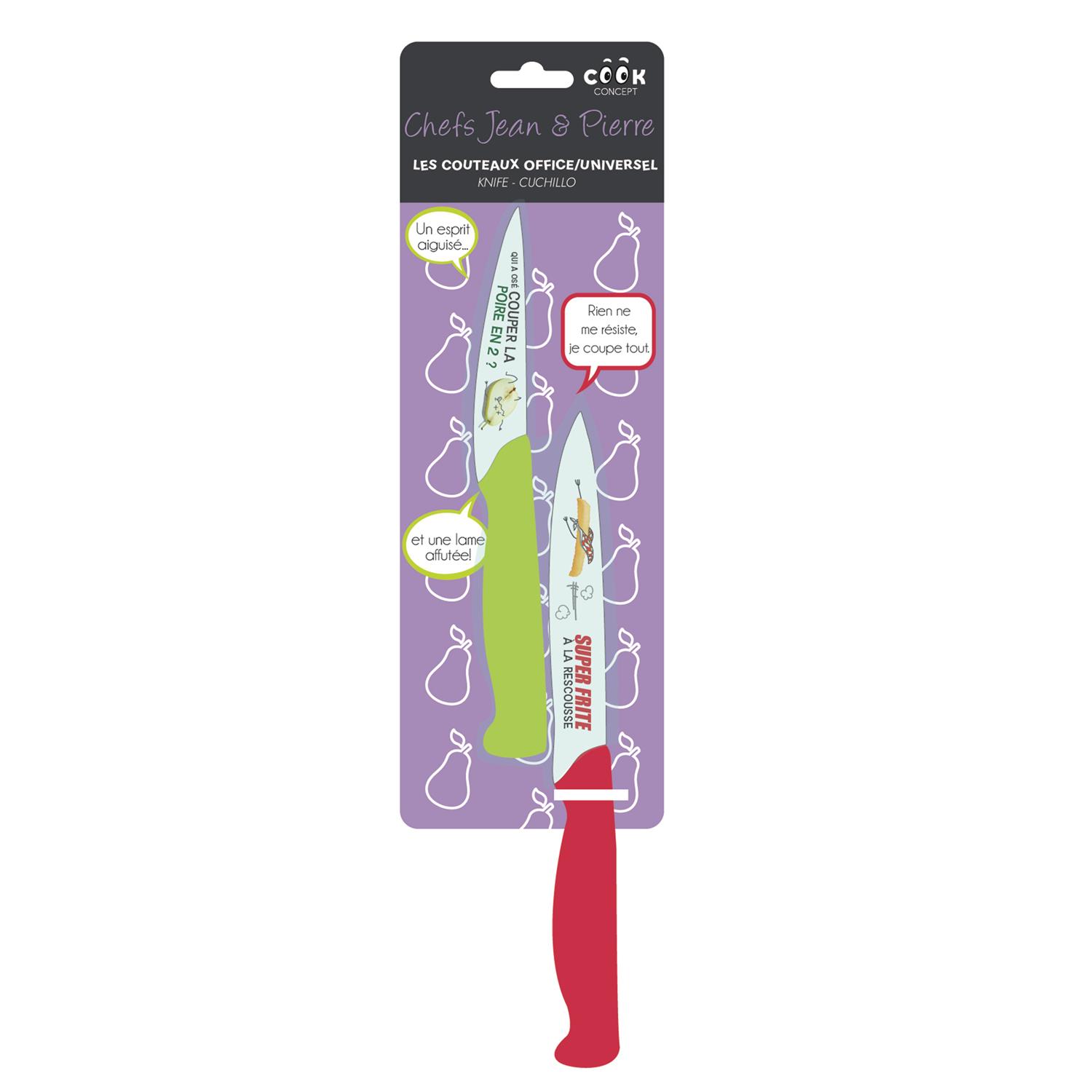 set de 2 couteaux de cuisine ludiques